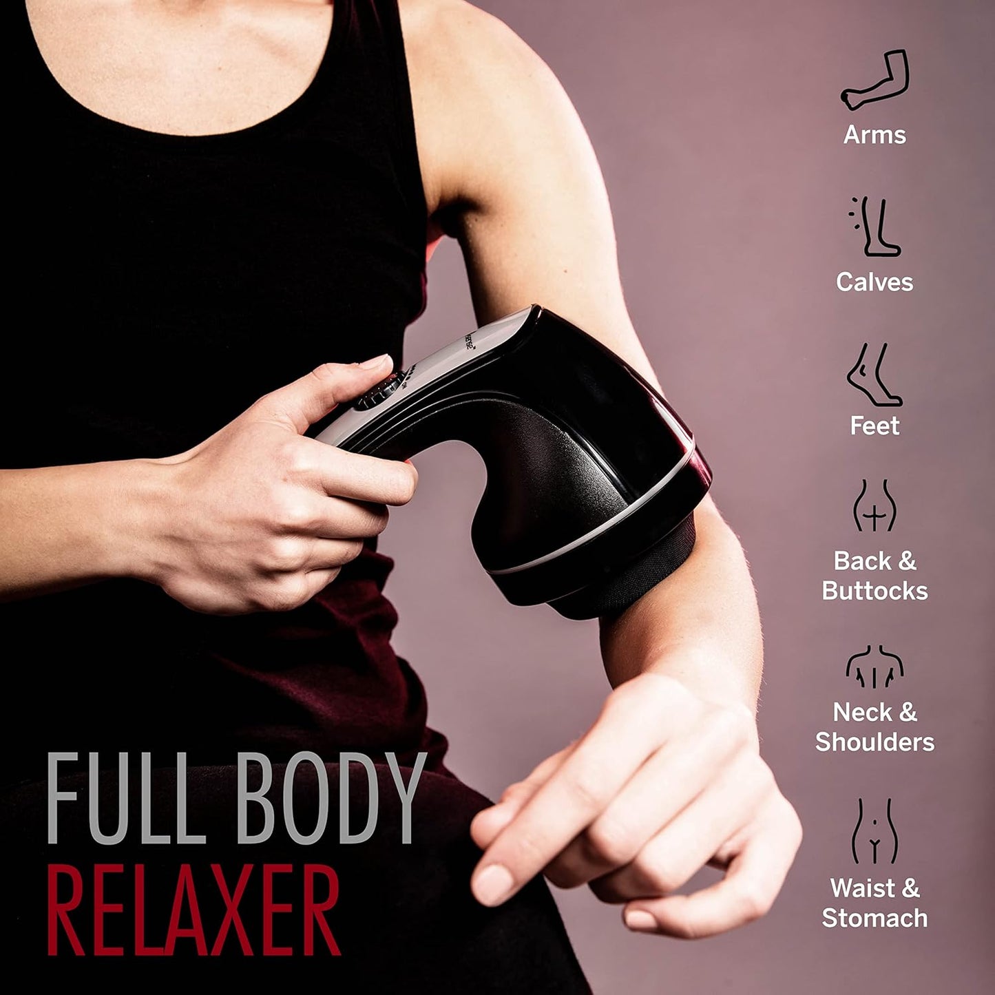 Handheld Electric Full Body Massager with Interchangeable Heads