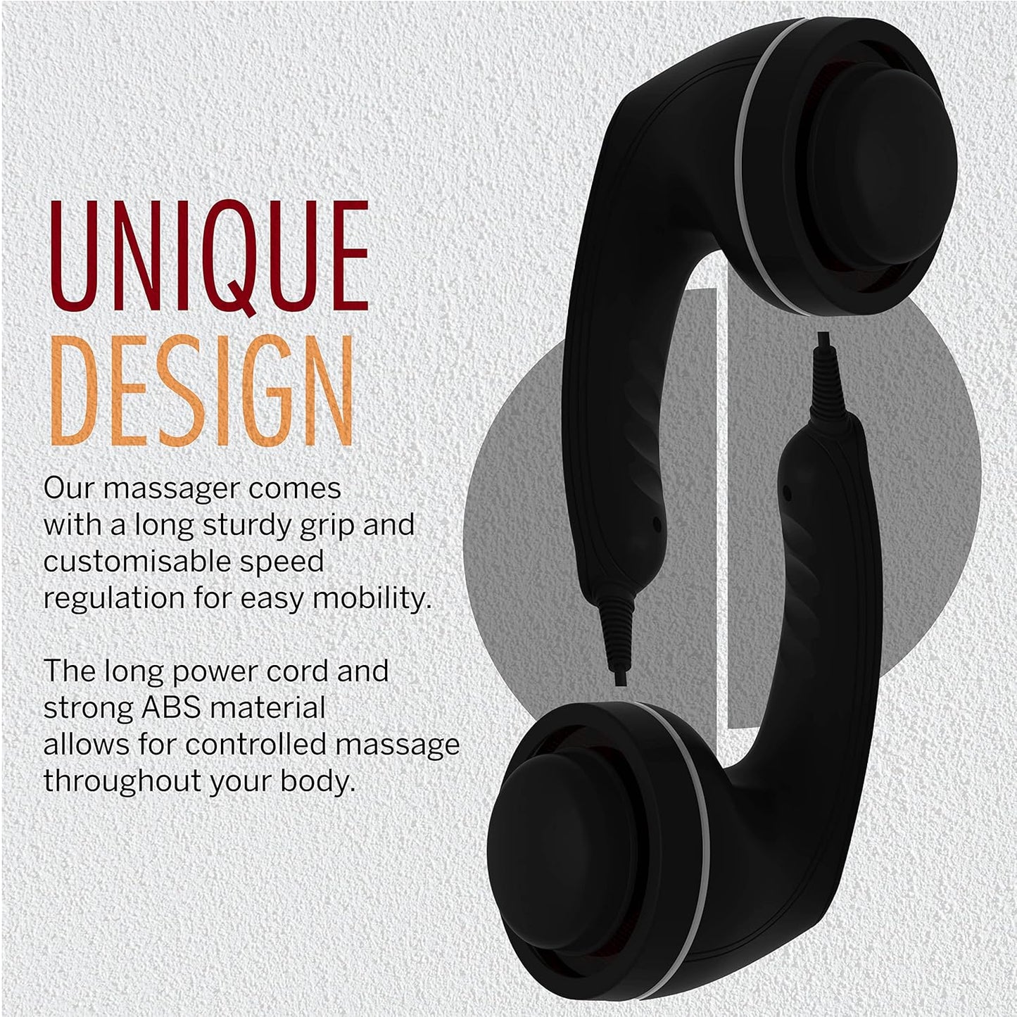 Handheld Electric Full Body Massager with Interchangeable Heads