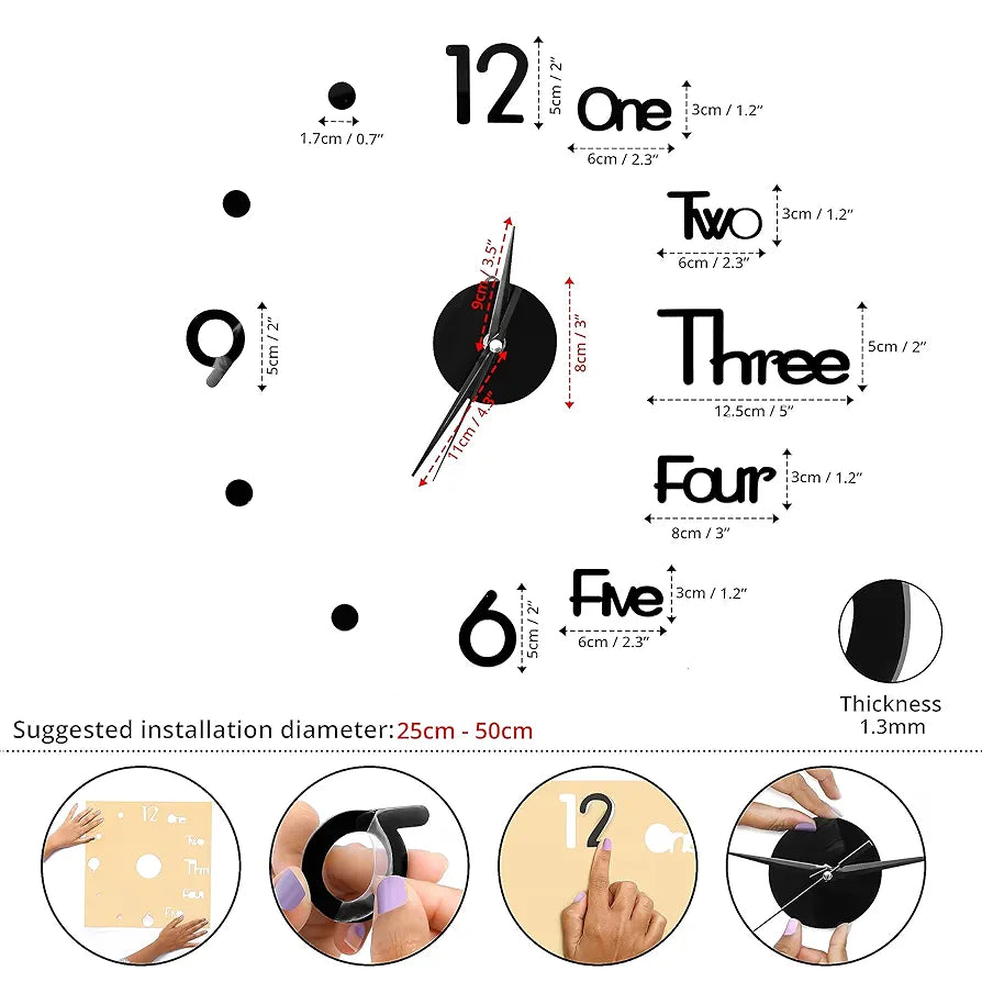 Modern DIY 3D Wall Clock