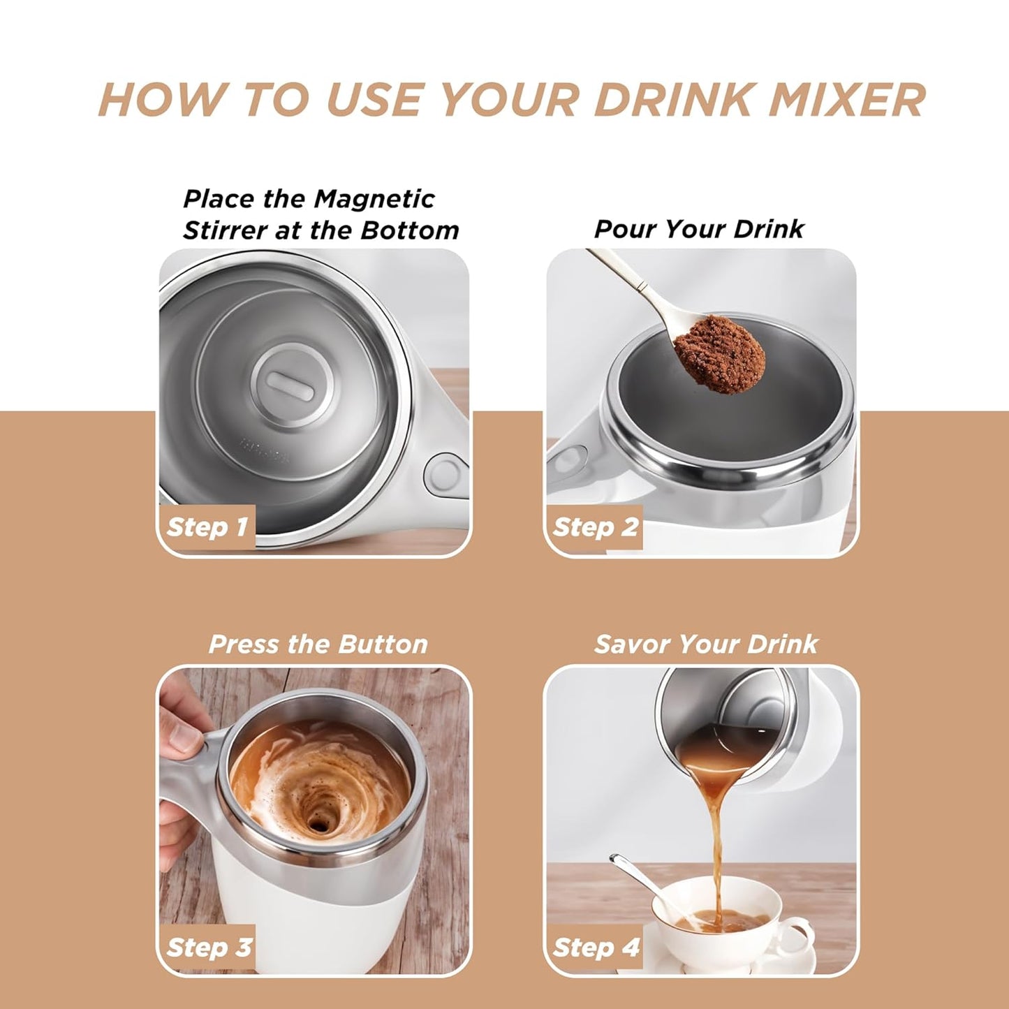 Self Stirring Magnetic Mug