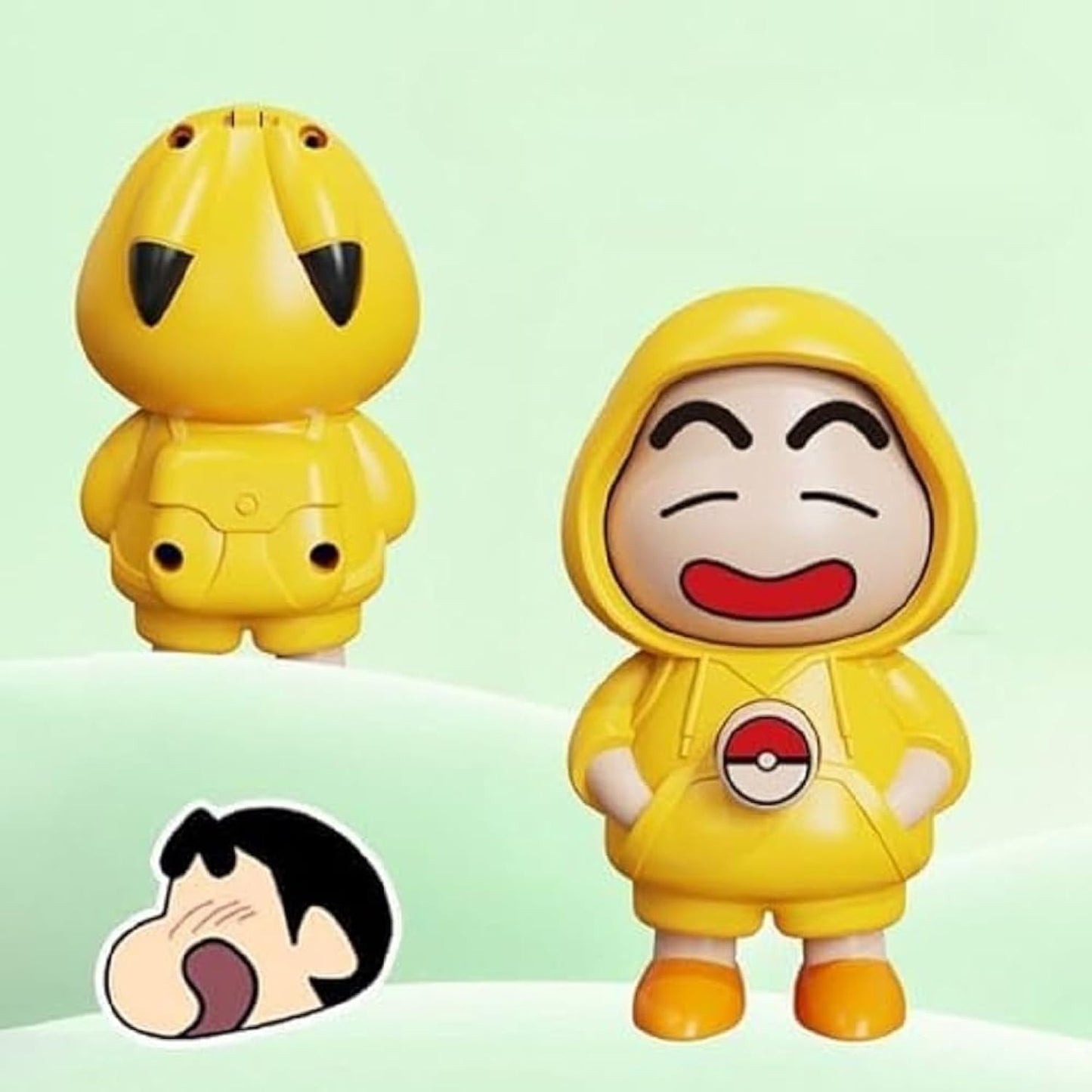Shinchan Face Changing Keychain – 3 Expression 3D Cartoon Key Ring